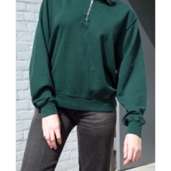 Brandy Melville Missy burgundy quarter zip sweater - Picture 4 of 4